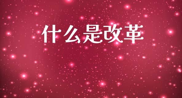 什么是改革_https://wap.kuaijiepai.net_财务风控_第1张