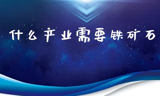 什么产业需要铁矿石_https://wap.kuaijiepai.net_财务风控_第1张
