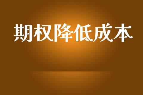 期权降低成本_https://wap.kuaijiepai.net_财务风控_第1张
