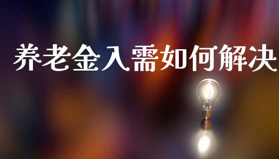 养老金入需如何解决_https://wap.kuaijiepai.net_外汇交易_第1张