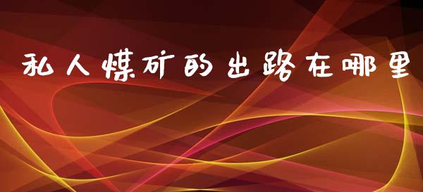 私人煤矿的出路在哪里_https://wap.kuaijiepai.net_财务风控_第1张