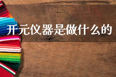 开元仪器是做什么的_https://wap.kuaijiepai.net_财务风控_第1张