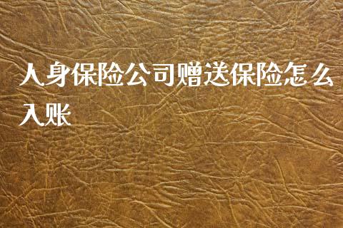 人身保险公司赠送保险怎么入账_https://wap.kuaijiepai.net_财务风控_第1张