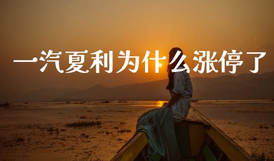 一汽夏利为什么涨停了_https://wap.kuaijiepai.net_金融科技_第1张