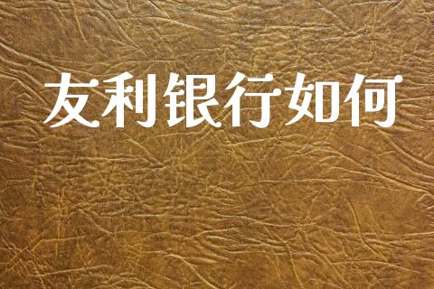 友利银行如何_https://wap.kuaijiepai.net_金融科技_第1张