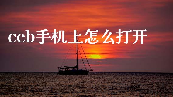 ceb手机上怎么打开_https://wap.kuaijiepai.net_外汇交易_第1张