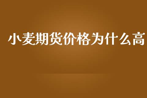 小麦期货价格为什么高_https://wap.kuaijiepai.net_财务风控_第1张