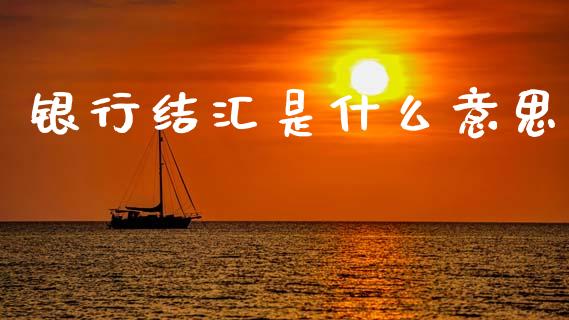 银行结汇是什么意思_https://wap.kuaijiepai.net_金融科技_第1张