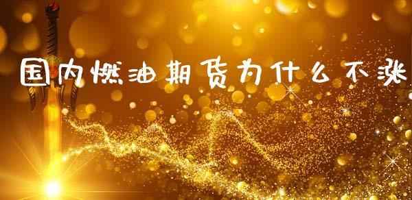 国内燃油期货为什么不涨_https://wap.kuaijiepai.net_金融科技_第1张