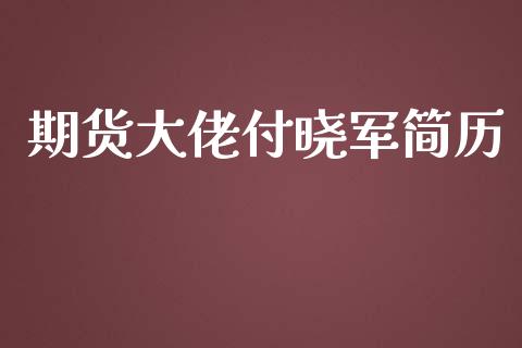 期货大佬付晓军简历_https://wap.kuaijiepai.net_财务风控_第1张