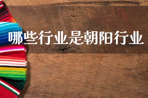 哪些行业是朝阳行业_https://wap.kuaijiepai.net_金融科技_第1张