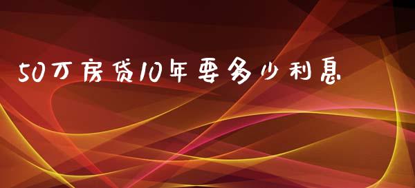 50万房贷10年要多少利息_https://wap.kuaijiepai.net_财务风控_第1张