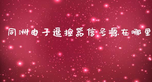同洲电子遥控器信号源在哪里_https://wap.kuaijiepai.net_财务咨询_第1张