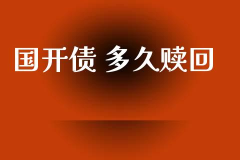 国开债 多久赎回_https://wap.kuaijiepai.net_财务咨询_第1张