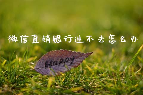 微信直销银行进不去怎么办_https://wap.kuaijiepai.net_财务风控_第1张