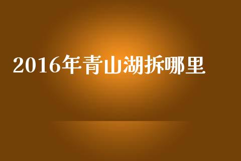 2016年青山湖拆哪里_https://wap.kuaijiepai.net_财务咨询_第1张