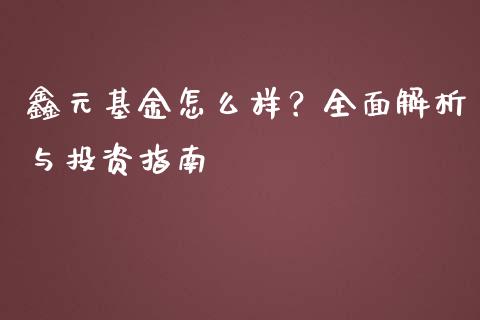 鑫元基金怎么样？全面解析与投资指南_https://wap.kuaijiepai.net_财务咨询_第1张