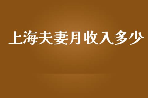 上海夫妻月收入多少_https://wap.kuaijiepai.net_财务风控_第1张