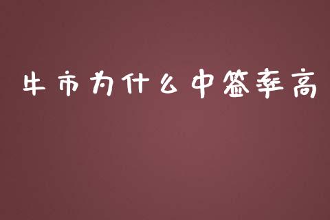 牛市为什么中签率高_https://wap.kuaijiepai.net_金融科技_第1张