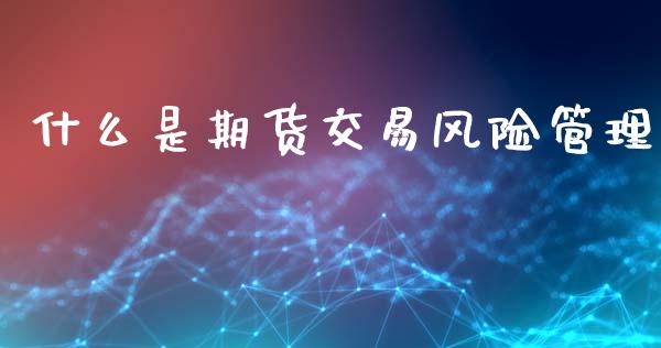 什么是期货交易风险管理_https://wap.kuaijiepai.net_金融科技_第1张