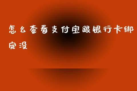 怎么查看支付宝跟银行卡绑定没_https://wap.kuaijiepai.net_外汇交易_第1张