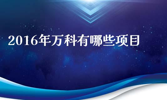 2016年万科有哪些项目_金融科技_第1张_金融科技_财务风控_外汇交易_财务咨询 2016年万科有哪些项目_https://wap.kuaijiepai.net_金融科技_第1张