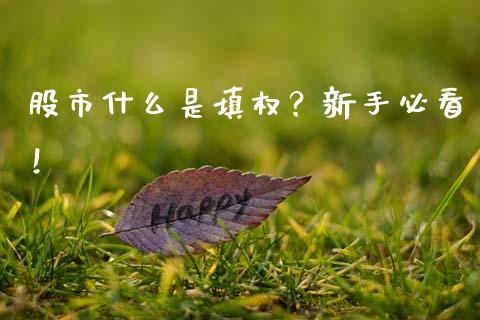 股市什么是填权？新手必看！_https://wap.kuaijiepai.net_金融科技_第1张