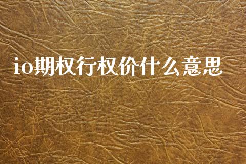 io期权行权价什么意思_https://wap.kuaijiepai.net_财务风控_第1张