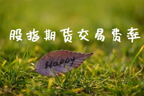 股指期货交易费率_https://wap.kuaijiepai.net_财务风控_第1张