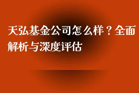 天弘基金公司怎么样？全面解析与深度评估_https://wap.kuaijiepai.net_财务风控_第1张