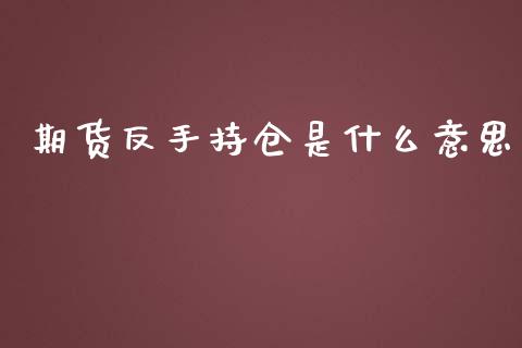 期货反手持仓是什么意思_外汇交易_第1张_金融科技_财务风控_外汇交易_财务咨询 期货反手持仓是什么意思_https://wap.kuaijiepai.net_外汇交易_第1张