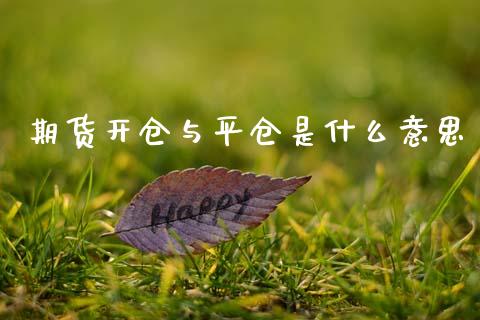 期货开仓与平仓是什么意思_https://wap.kuaijiepai.net_外汇交易_第1张