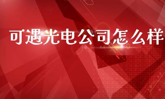 可遇光电公司怎么样_https://wap.kuaijiepai.net_财务咨询_第1张