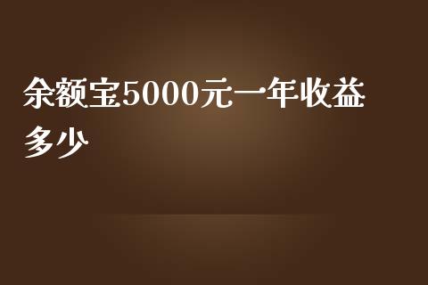 余额宝5000元一年收益多少_https://wap.kuaijiepai.net_财务咨询_第1张