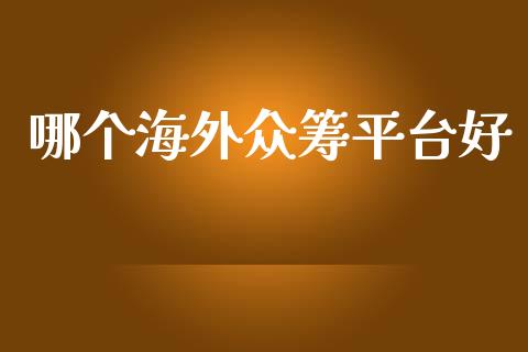 哪个海外众筹平台好_https://wap.kuaijiepai.net_财务风控_第1张