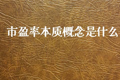市盈率本质概念是什么_https://wap.kuaijiepai.net_外汇交易_第1张