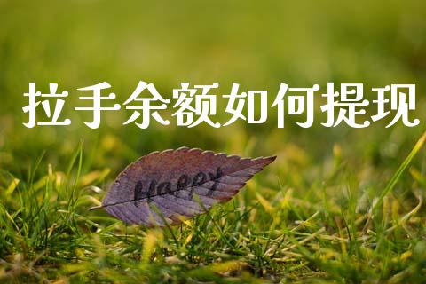 拉手余额如何提现_https://wap.kuaijiepai.net_外汇交易_第1张