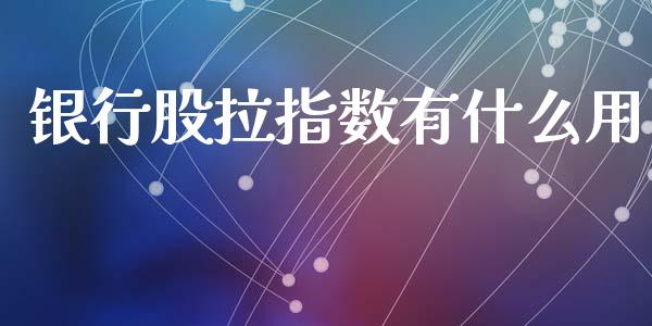 银行股拉指数有什么用_https://wap.kuaijiepai.net_外汇交易_第1张