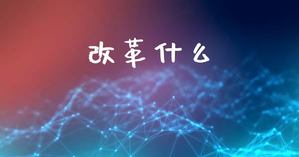 改革什么_https://wap.kuaijiepai.net_金融科技_第1张