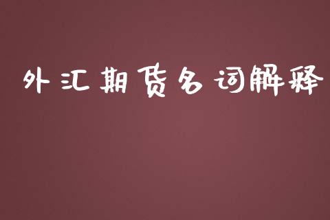 外汇期货名词解释_https://wap.kuaijiepai.net_财务风控_第1张