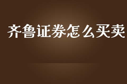 齐鲁证券怎么买卖_https://wap.kuaijiepai.net_财务风控_第1张