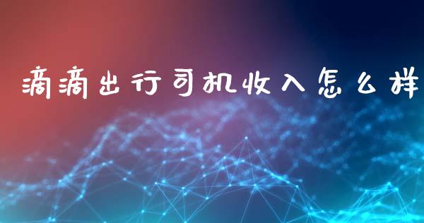 滴滴出行司机收入怎么样_https://wap.kuaijiepai.net_财务咨询_第1张