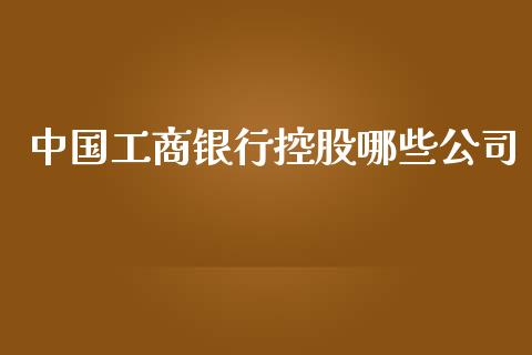 中国工商银行控股哪些公司_https://wap.kuaijiepai.net_金融科技_第1张