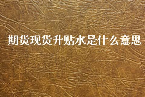 期货现货升贴水是什么意思_https://wap.kuaijiepai.net_财务咨询_第1张