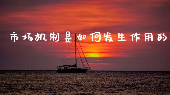 市场机制是如何发生作用的_https://wap.kuaijiepai.net_财务风控_第1张