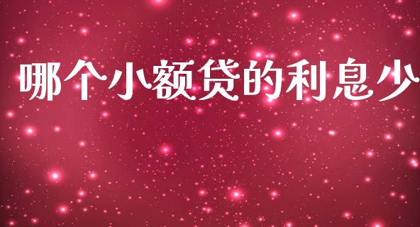 哪个小额贷的利息少_https://wap.kuaijiepai.net_金融科技_第1张
