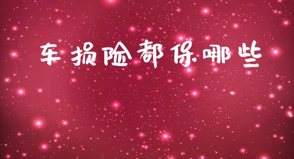车损险都保哪些_https://wap.kuaijiepai.net_外汇交易_第1张