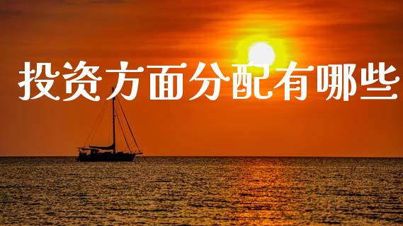 投资方面分配有哪些_https://wap.kuaijiepai.net_金融科技_第1张