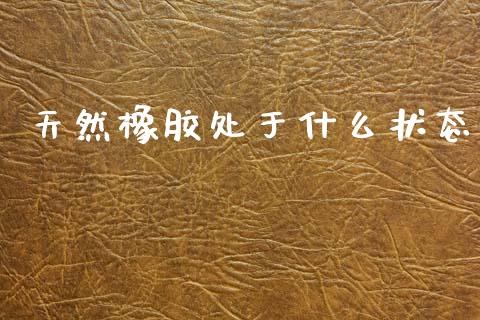 天然橡胶处于什么状态_https://wap.kuaijiepai.net_金融科技_第1张