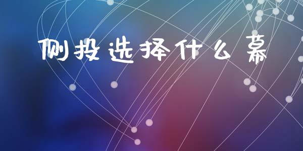 侧投选择什么幕_https://wap.kuaijiepai.net_财务咨询_第1张
